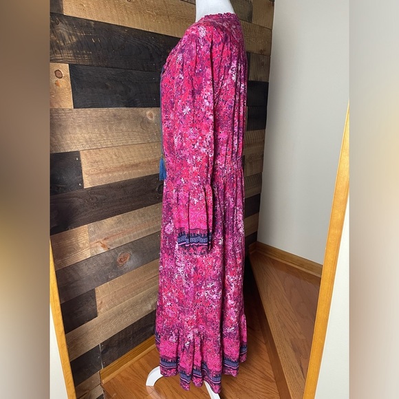 FRYE AND CO Pink Floral Tie Front Sundress, Size XXL - Picture 5 of 14